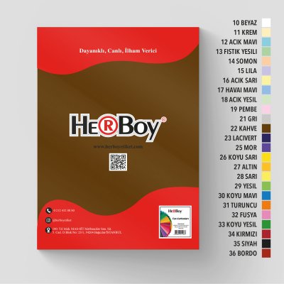 HERBOY FON KARTONU  35X50 NO:22 KAHVE 100 AD.