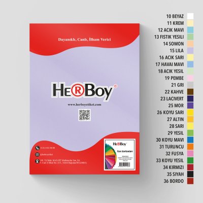 HERBOY FON KARTONU 25X35 NO:15 LİLA 100 AD.