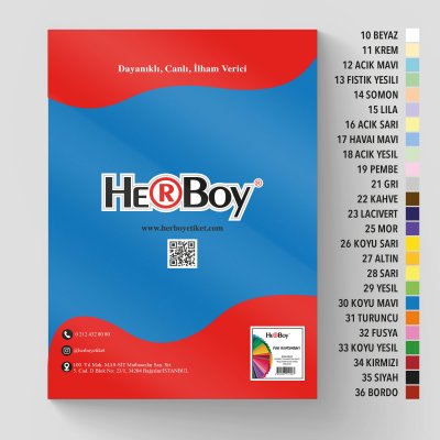 HERBOY FON KARTONU 50x70 160g MAVİ NO:30 100 AD.