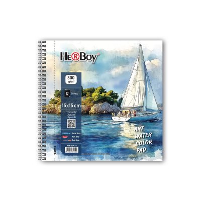15X15 300 g 12 Lİ SPİRALLİ ART SULU BOYA DEFTERİ