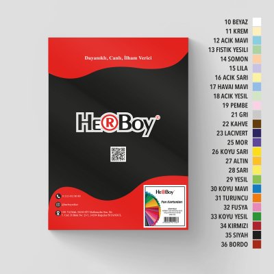 HERBOY FON KARTONU A4 NO:35 SİYAH 100 AD.