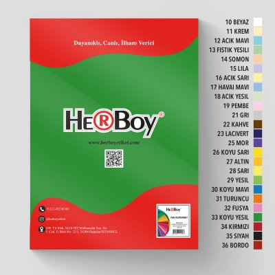 HERBOY FON KARTONU 50x70 160g KOYU YEŞİL NO:33 100 AD.