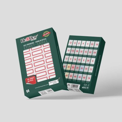 KIRMIZI ÇERÇEVELİ 12X30 MM OFİS ETİKETİ 30 PKT.