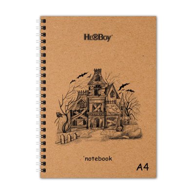 HERBOY KRAFT SERT KAPAK SPİRALLİ DÜZ DEFTER 70g A4 80'Lİ YENİ