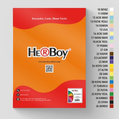 HERBOY FON KARTONU 50x70 160g TURUNCU NO:31 100 AD.