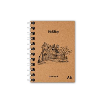 HERBOY KRAFT SERT KAPAK SPİRALLİ ÇİZGİLİ DEFTER 70g A6 80'Lİ