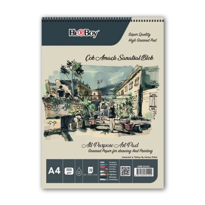 ÇOK AMAÇLI SPİRALLİ RESİM DEFTERİ A4 200g 20'Lİ