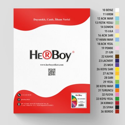 HERBOY 50X70 160 g 100 LU TABAKA KARIŞIK FON KARTONU
