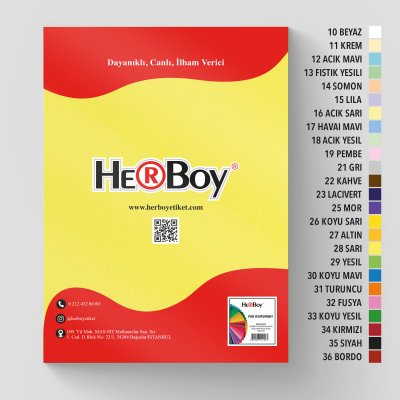 HERBOY FON KARTONU 50x70 160g SARI NO:28 100 AD.