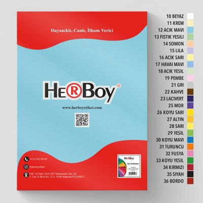 HERBOY FON KARTONU 70x100 160g AÇIK MAVİ NO:12 100 AD.
