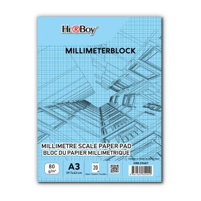 HERBOY MİLİMETRİK A3 20 YP MAVİ BLOK