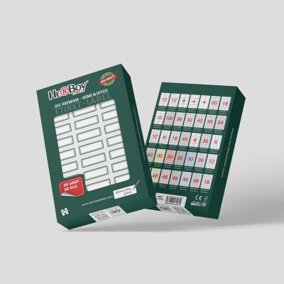 YEŞİL ÇERÇEVELİ 12X30 MM OFİS ETİKETİ 30 PKT.