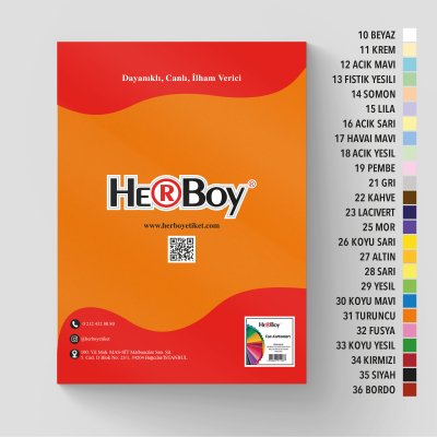 HERBOY FON KARTONU  35X50 NO:31 TURUNCU 100 AD.