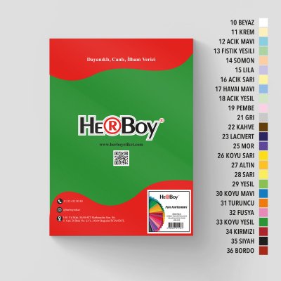HERBOY FON KARTONU A4 NO:33 KOYU YEŞİL 100 AD.