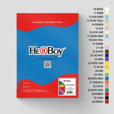 HERBOY FON KARTONU 25X35 NO:30 KOYU MAVİ 100 AD.