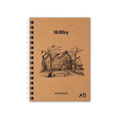 HERBOY KRAFT SERT KAPAK SPİRALLİ ÇİZGİLİ DEFTER 70g A5 80'Lİ