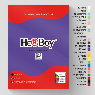 HERBOY FON KARTONU 70x100 160g MOR NO:25 100 AD.
