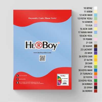 HERBOY FON KARTONU  35X50 NO:17 HAVAİ MAVİ 100 AD.