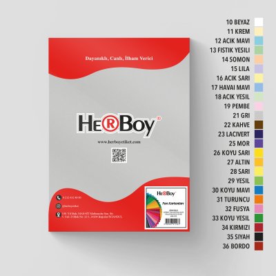 HERBOY FON KARTONU A4 NO:21 GRİ 100 AD.