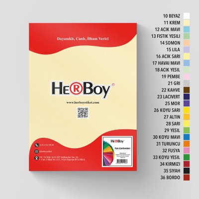 HERBOY FON KARTONU 25X35 NO:11 KREM 100 AD.