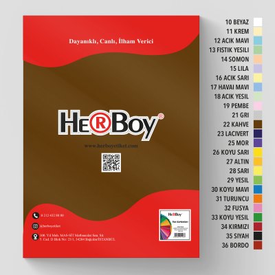 HERBOY FON KARTONU 70x100 160g KAHVE NO:22 100 AD.