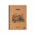 HERBOY KRAFT SERT KAPAK SPİRALLİ DÜZ DEFTER 70g A5 80'Lİ YENİ